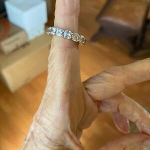 Topaz Infinity Ring in 925 Silver Women's